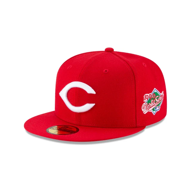 Cincinnati Reds Wool World Series Side Patch 59FIFTY Fitted Hat