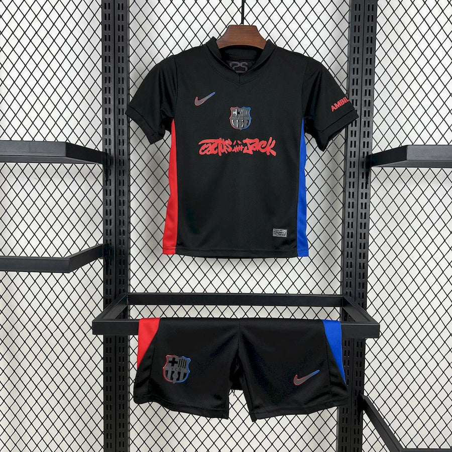 Barcelona x Travis Scott Away 24/25 Kit Kids