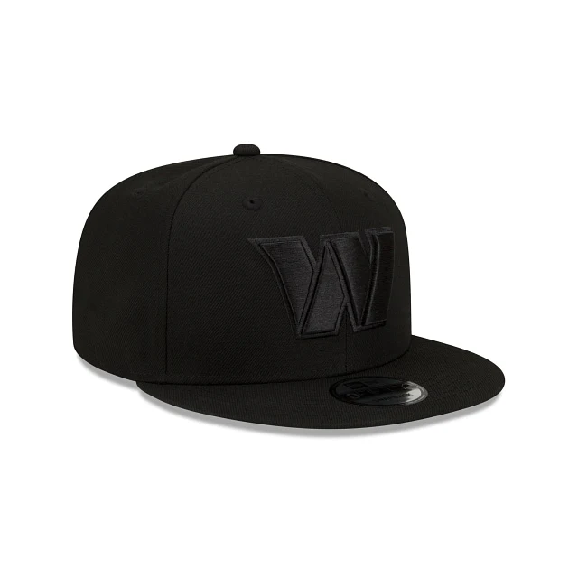 Washington Commanders Black On Black 9FIFTY Snapback Hat