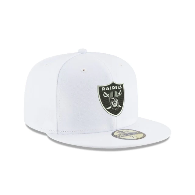 Las Vegas Raiders White 59FIFTY Fitted Hat