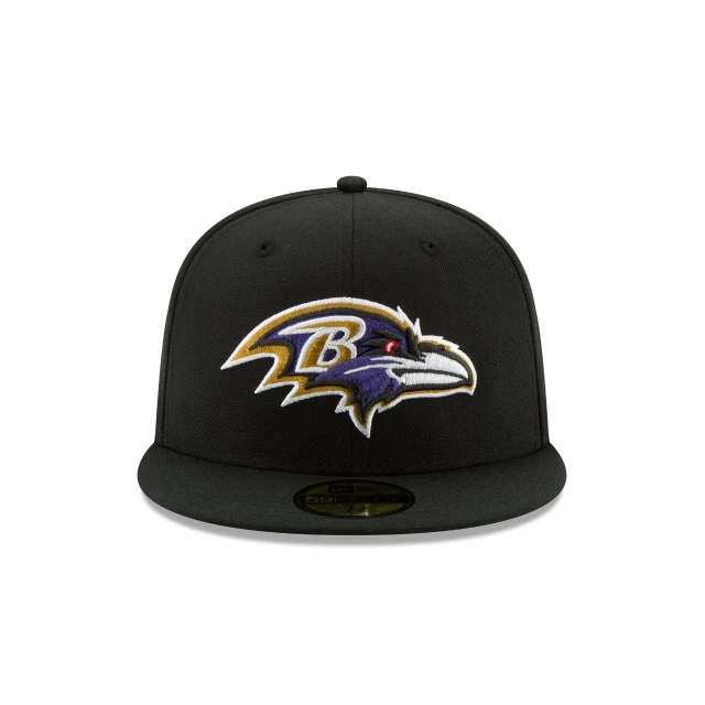 Baltimore Ravens Black 59FIFTY Fitted Hat