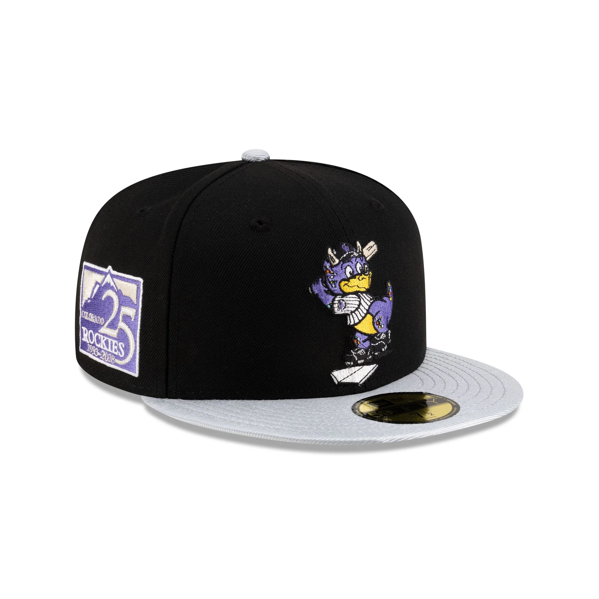 Colorado Rockies Mascot Black 59FIFTY Fitted Hat