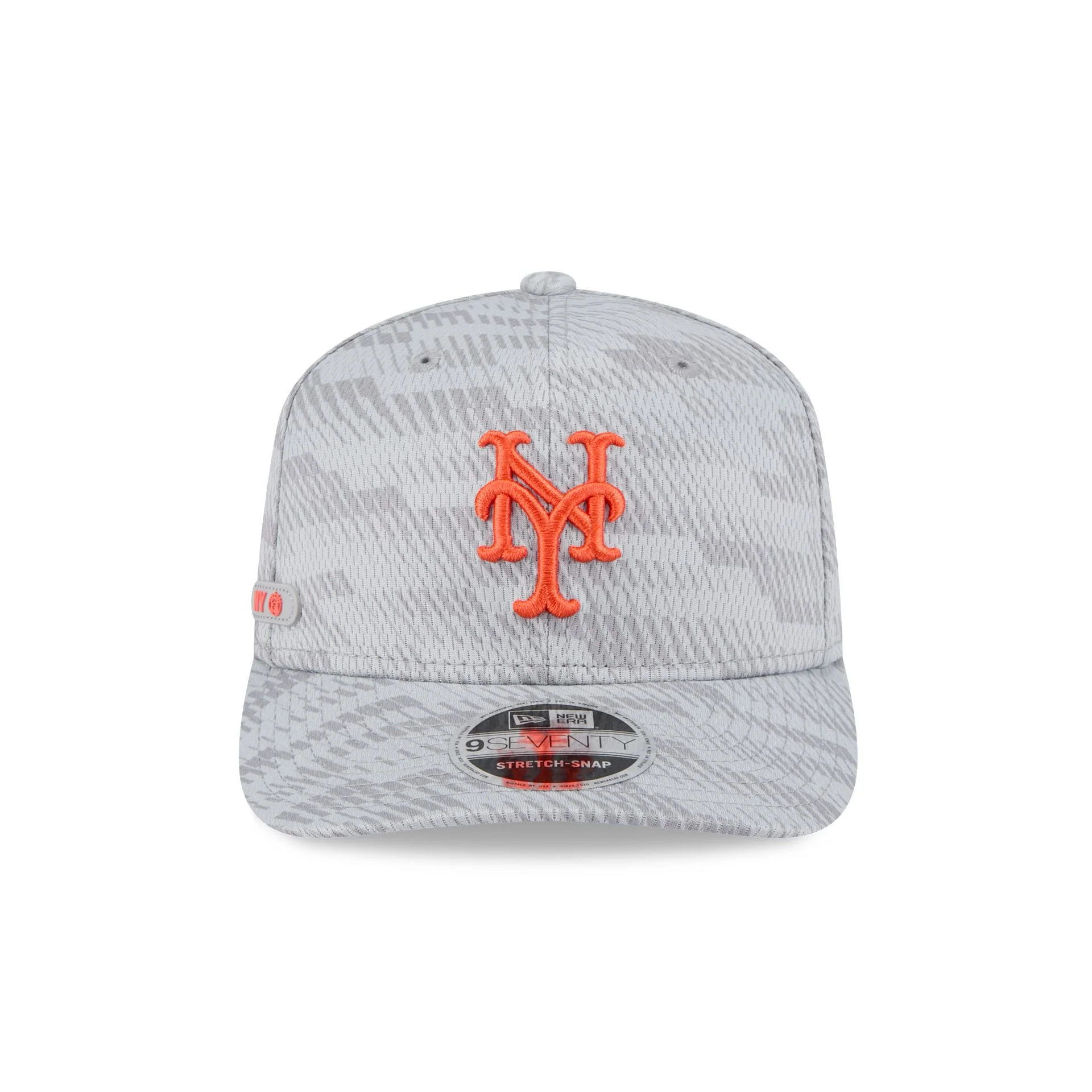 New York Mets 2025 Clubhouse Gray 9SEVENTY Stretch-Snap Hat