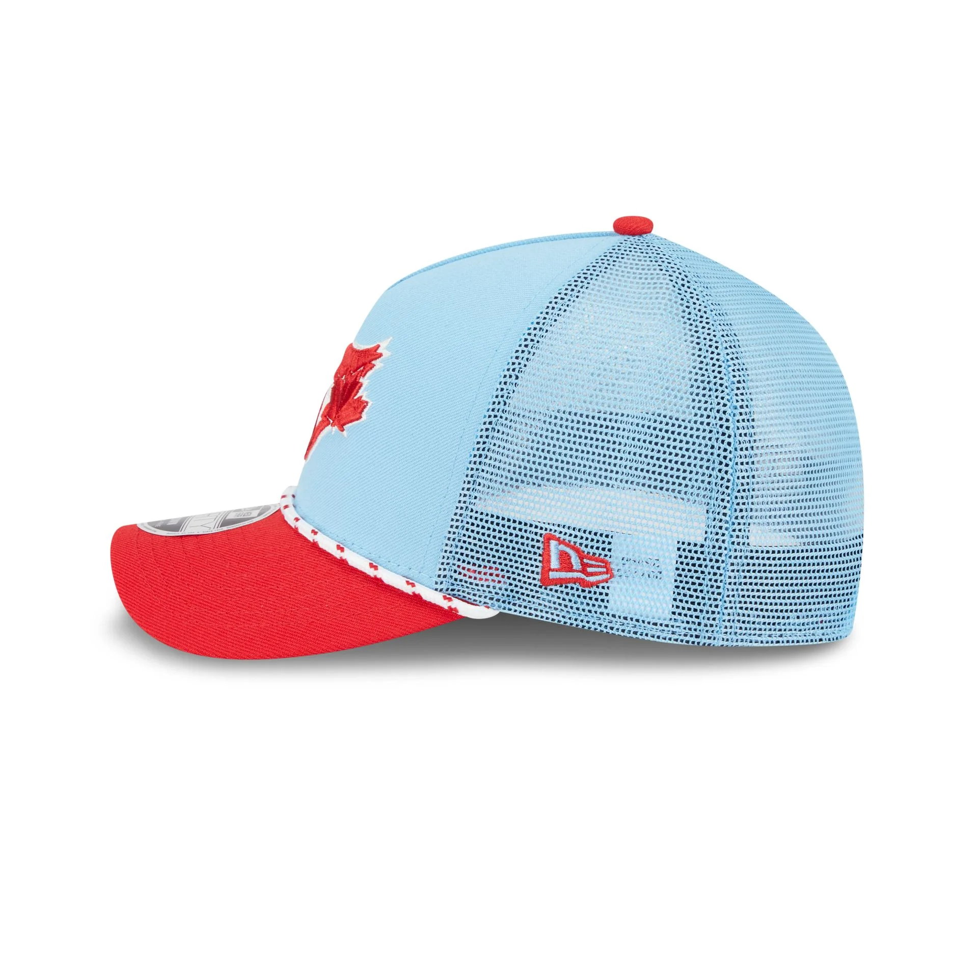 Toronto Blue Jays Independence Day 2025 9FORTY M-Crown A-Frame Trucker Hat
