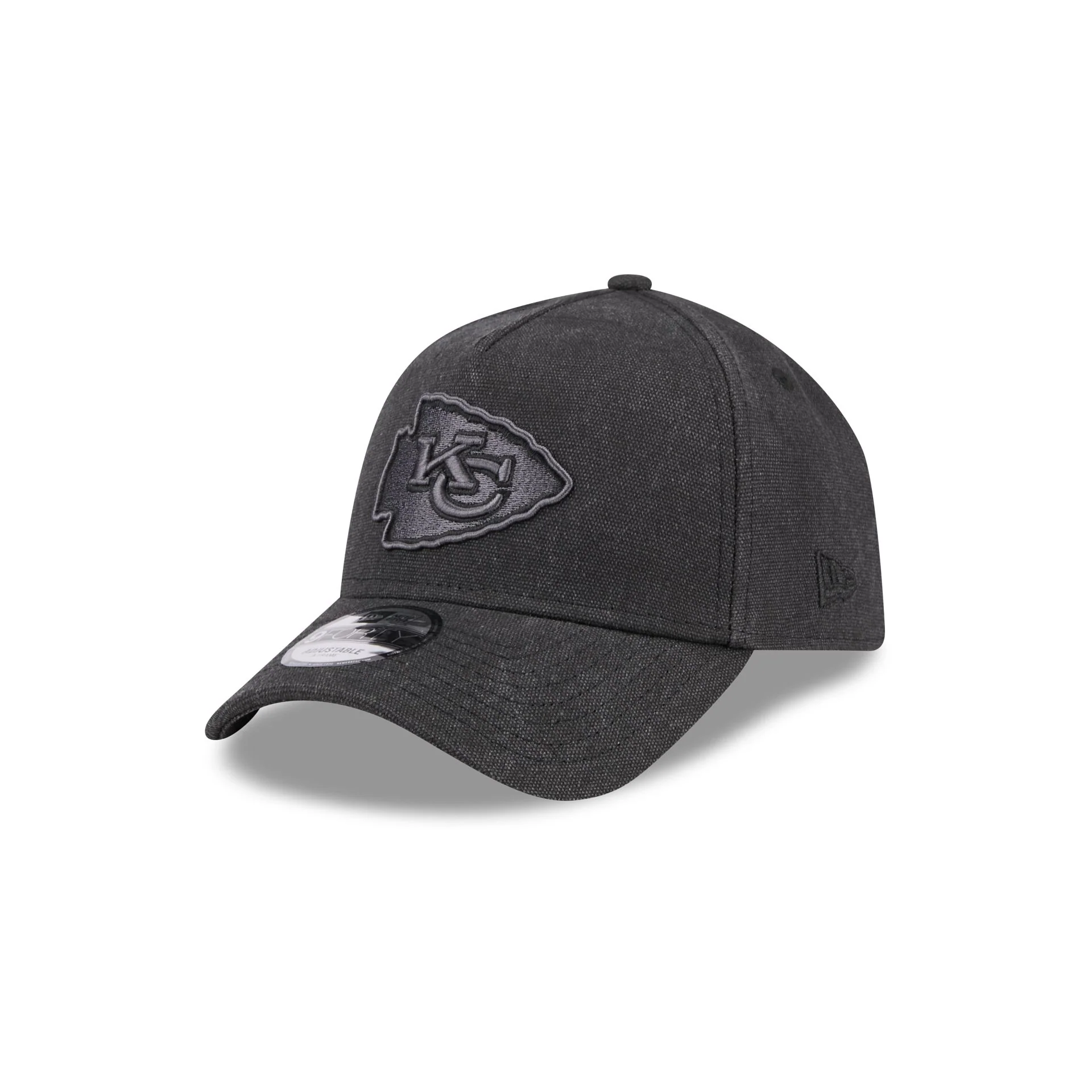 Kansas City Chiefs Logo Essentials Black 9FORTY A-Frame Snapback Hat