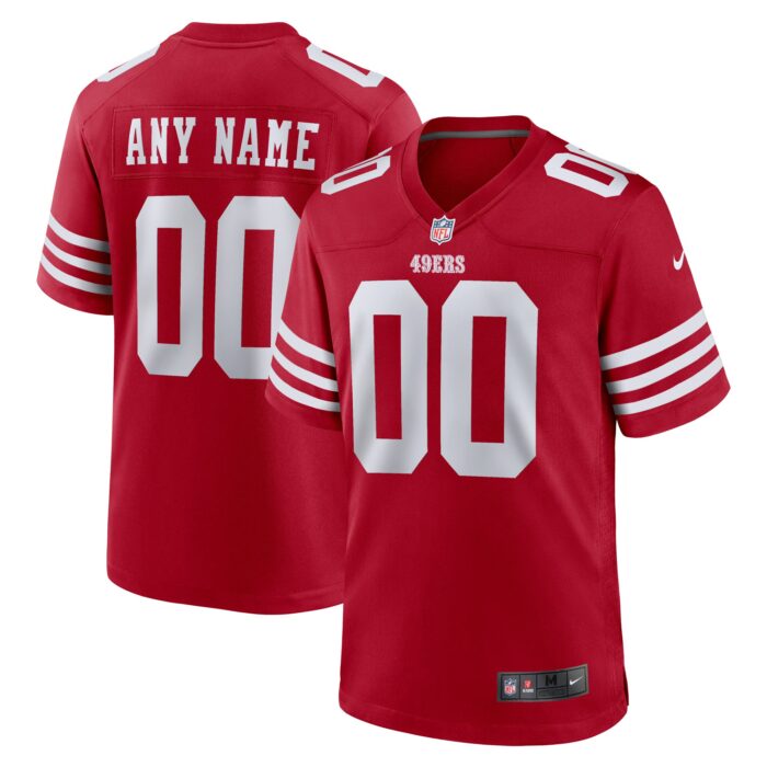 Men’s San Francisco 49ers Nike Scarlet Custom Jersey