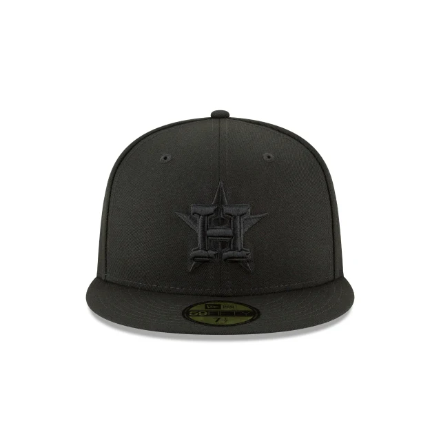 Houston Astros Blackout Basic 59FIFTY Fitted Hat
