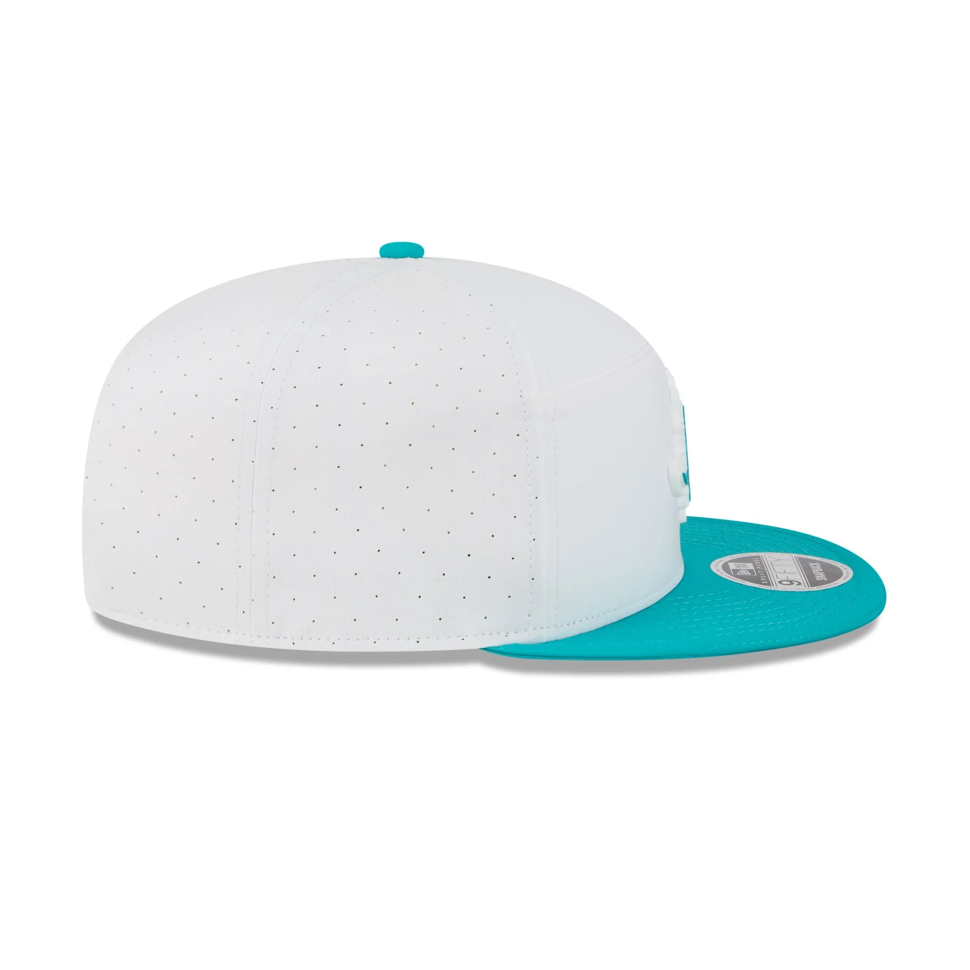 Miami Dolphins 2025 Training Split Panel 9FIFTY Snapback Hat