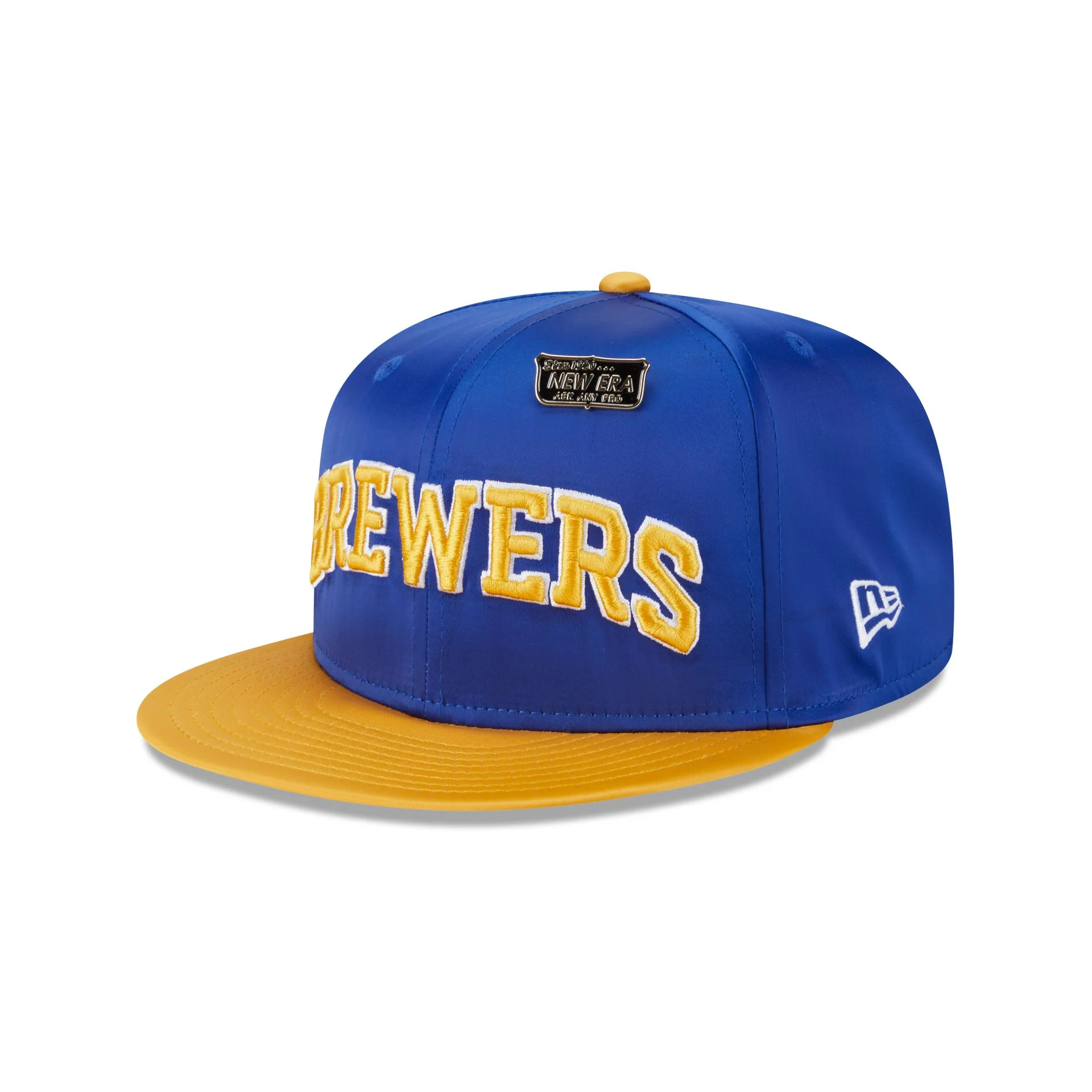 Milwaukee Brewers Satin Pin 9FIFTY Snapback Hat