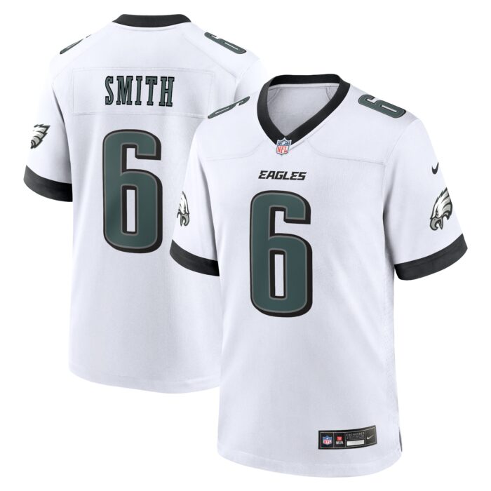 Men’s Philadelphia Eagles DeVonta Smith Nike White White Game Jersey
