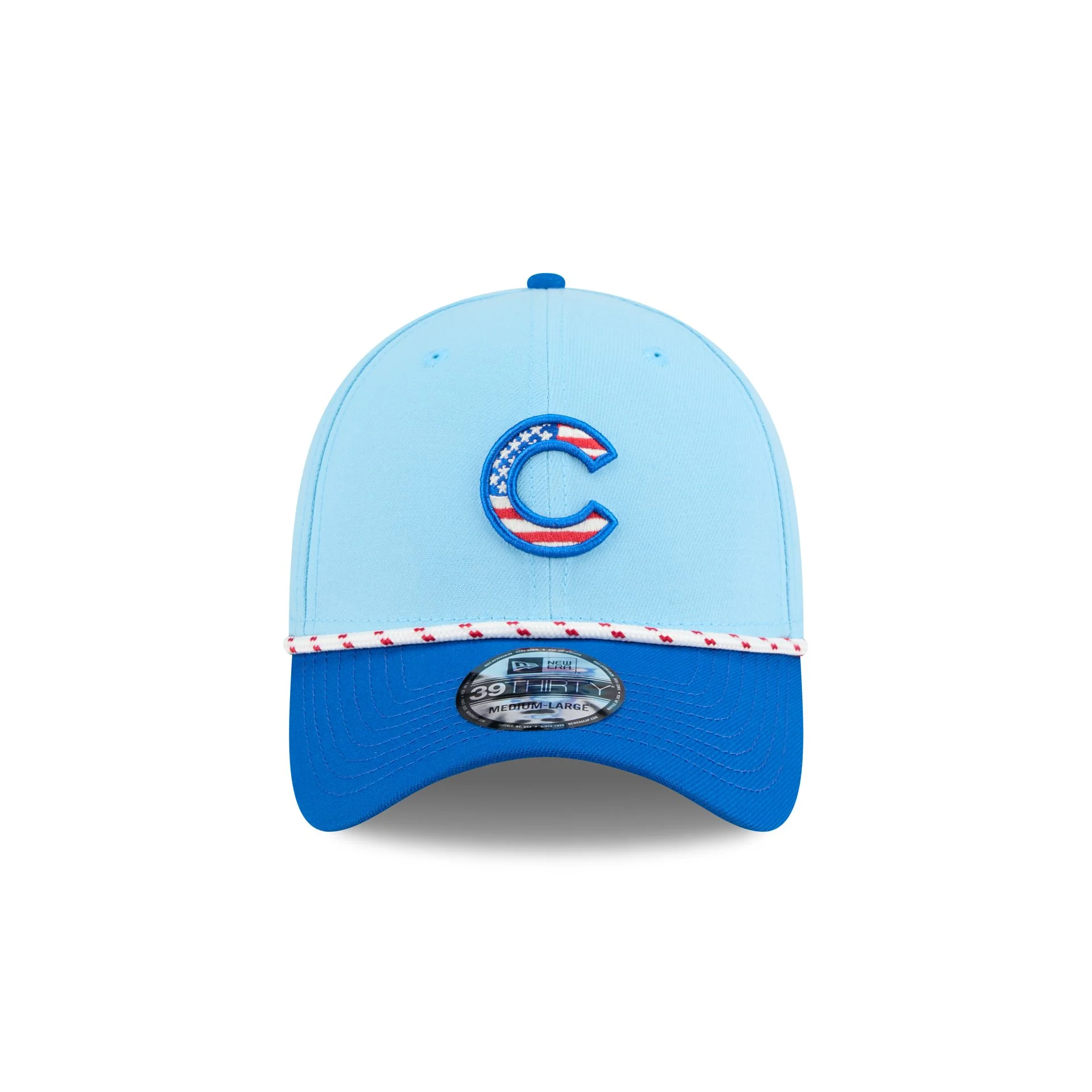 Chicago Cubs Independence Day 2025 39THIRTY Stretch Fit Hat