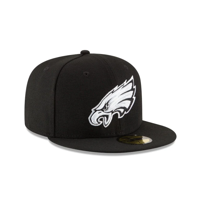 Philadelphia Eagles Black & White 59FIFTY Fitted Hat