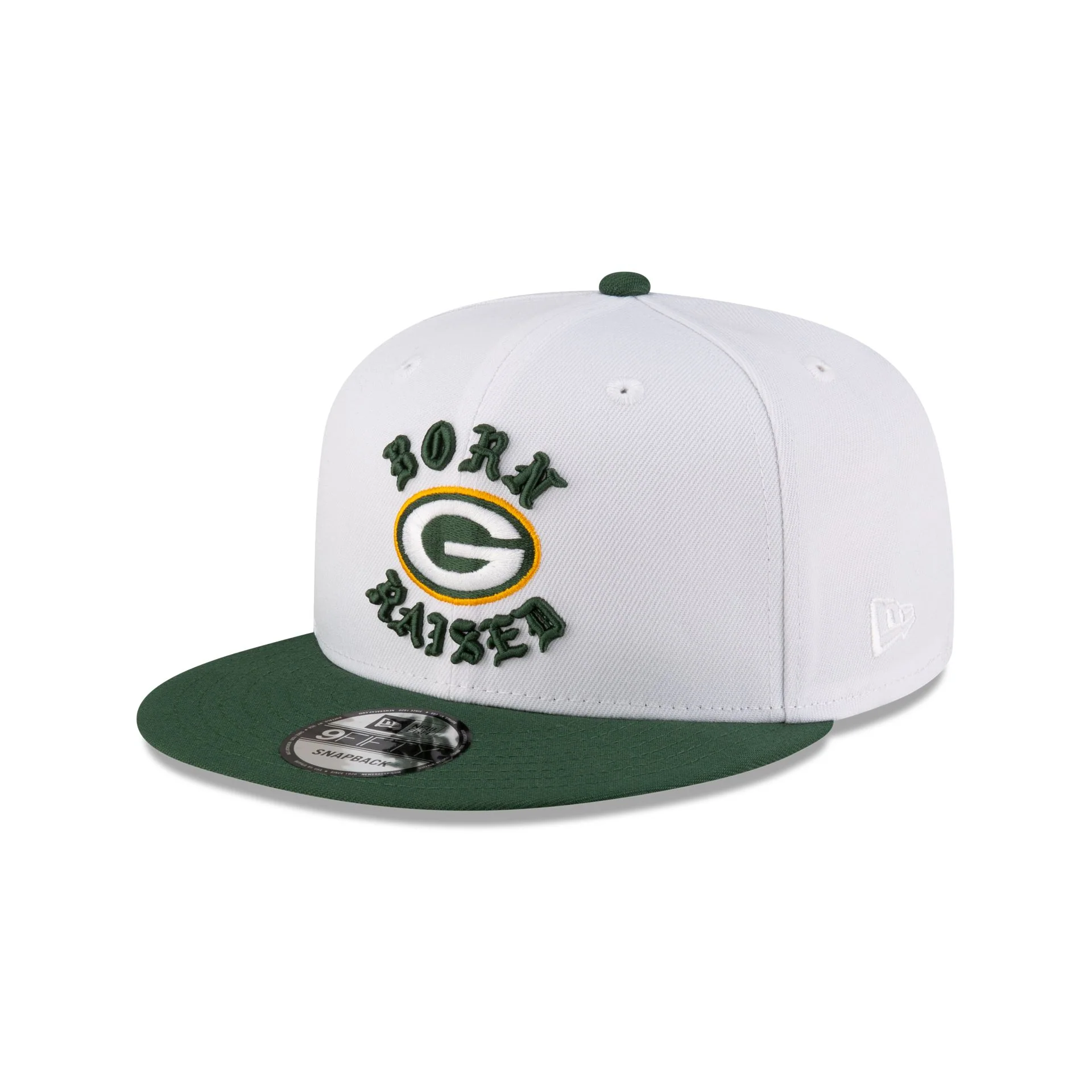 Born x Raised Green Bay Packers White 9FIFTY Snapback