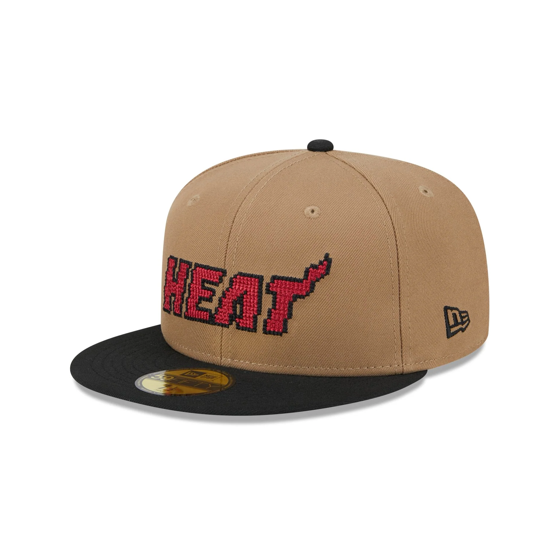 Miami Heat Classic 8-Bit Wordmark 59FIFTY Fitted Hat