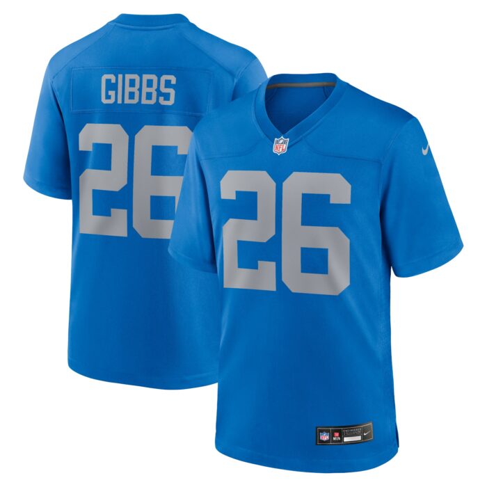 Men’s Detroit Lions Jahmyr Gibbs Nike Blue Alternate Game Jersey
