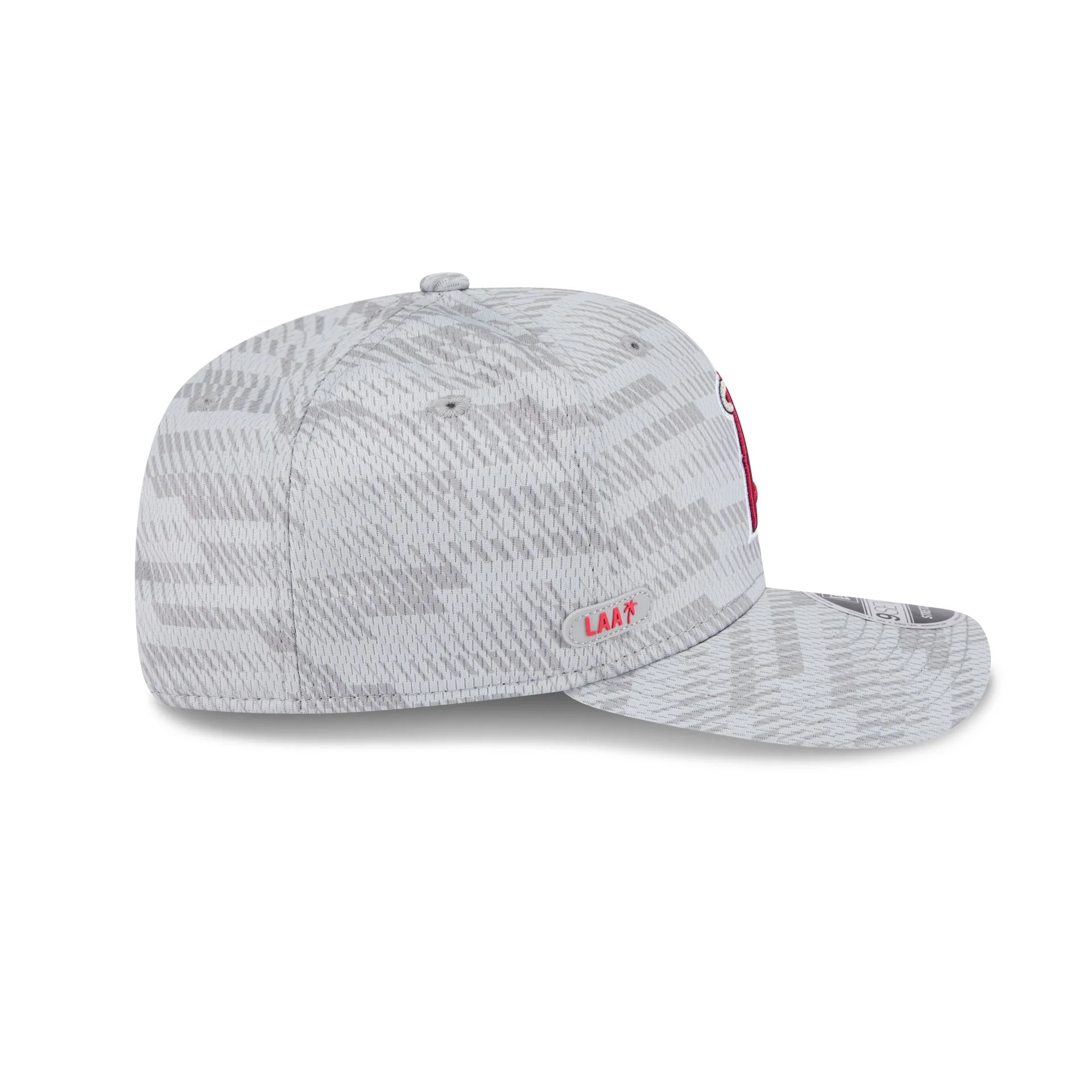 Los Angeles Angels 2025 Clubhouse Gray 9SEVENTY Stretch-Snap Hat
