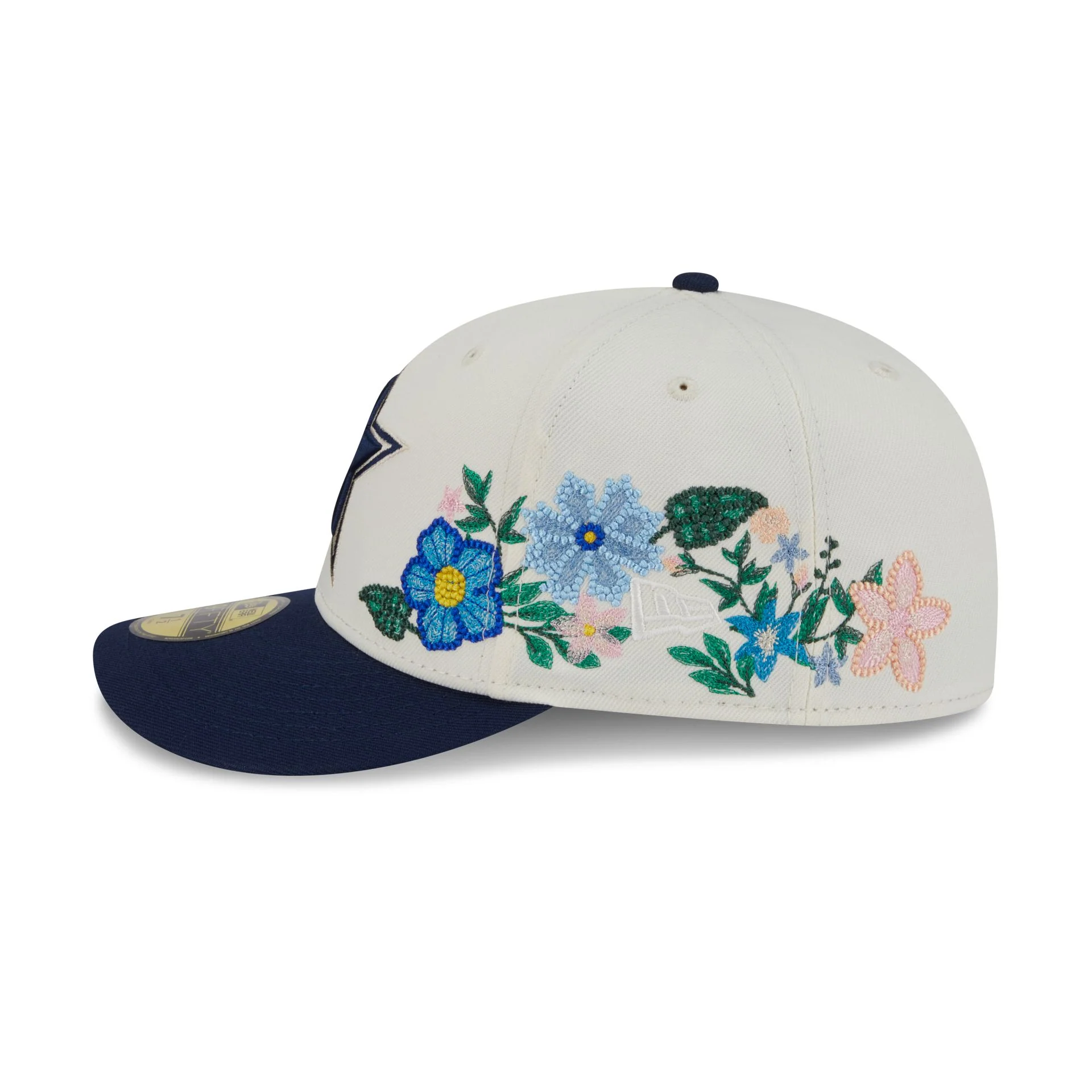 Dallas Cowboys Tonal Florals White 59FIFTY Fitted Hat