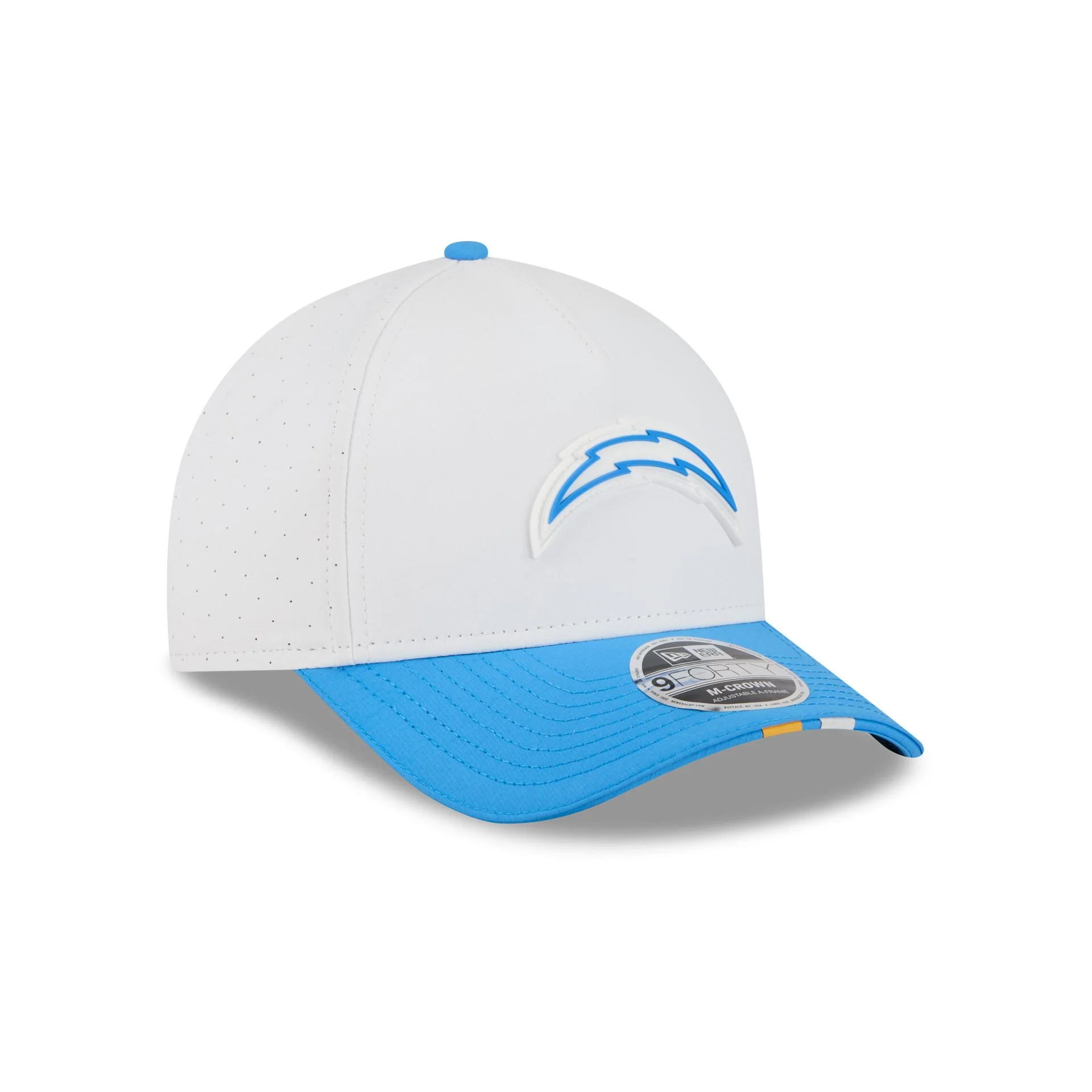 Los Angeles Chargers 2025 Training 9FORTY M-Crown A-Frame Snapback Hat