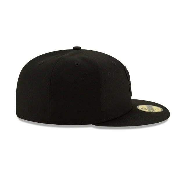 San Diego Padres Basic Black On Black 59FIFTY Fitted Hat