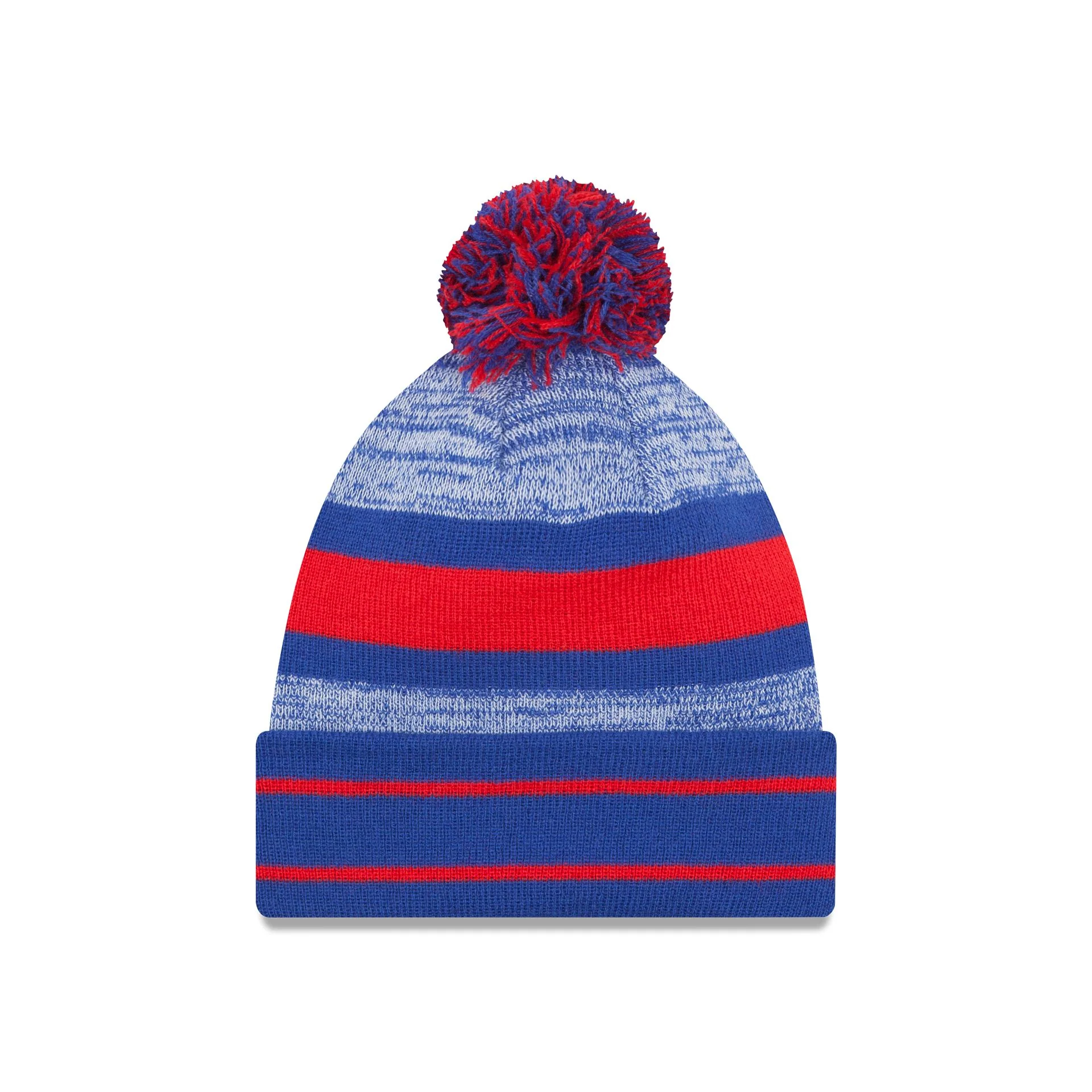 Buffalo Bills Team Stripes Pom Knit Hat