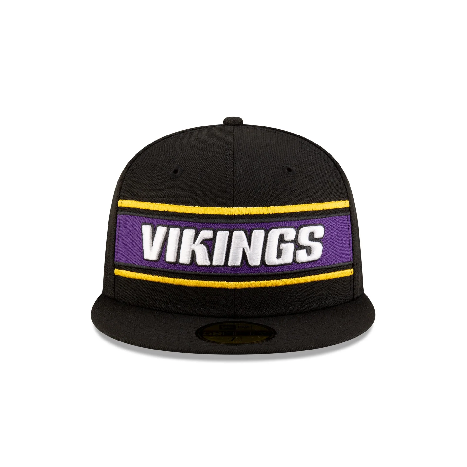 Minnesota Vikings 2024 Sideline Black 59FIFTY Fitted Hat