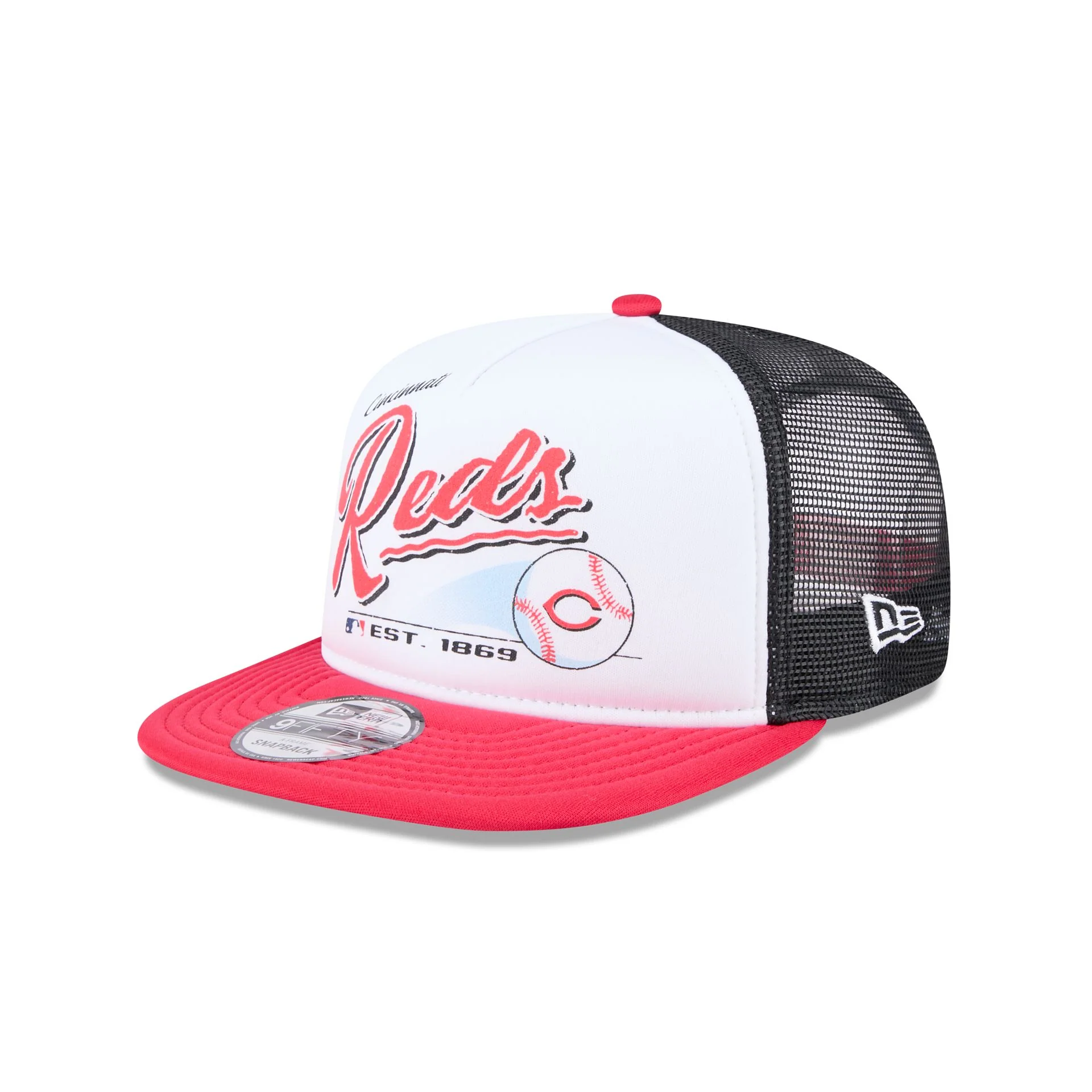 Cincinnati Reds Retro Script 9FIFTY A-Frame Trucker Hat