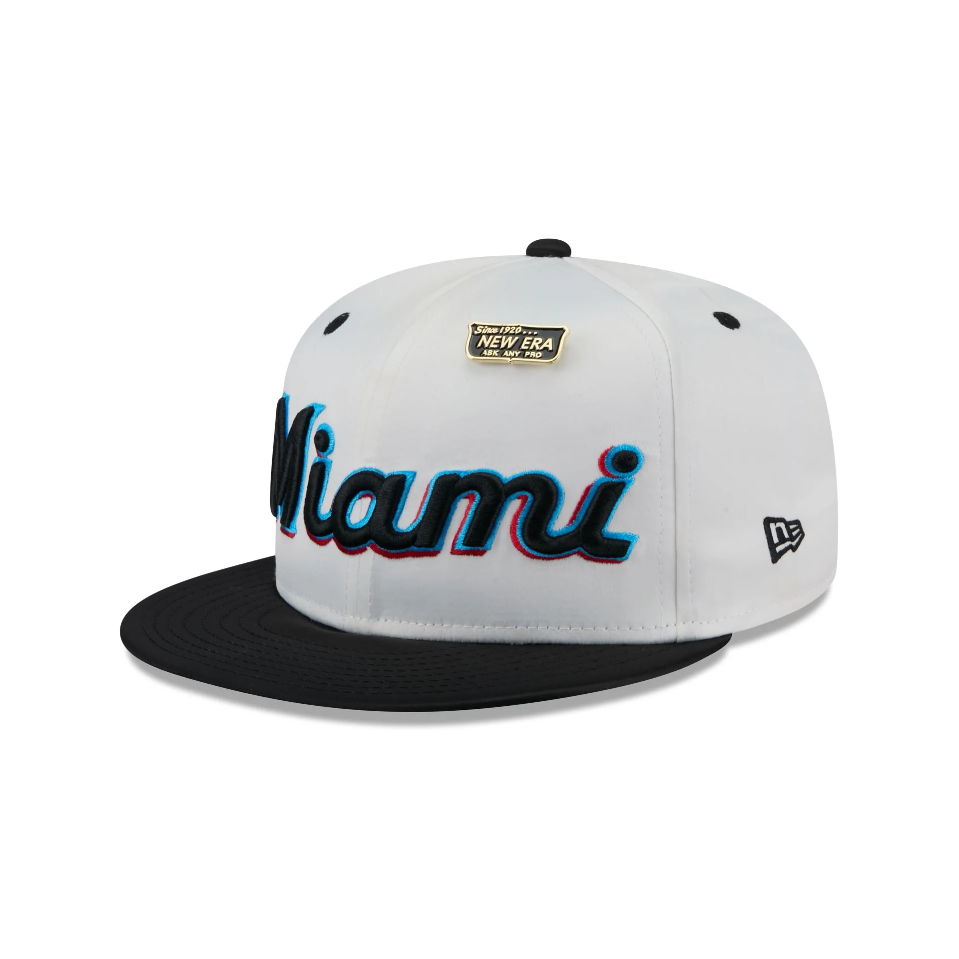 Miami Marlins Spring Satin 59FIFTY Fitted Hat
