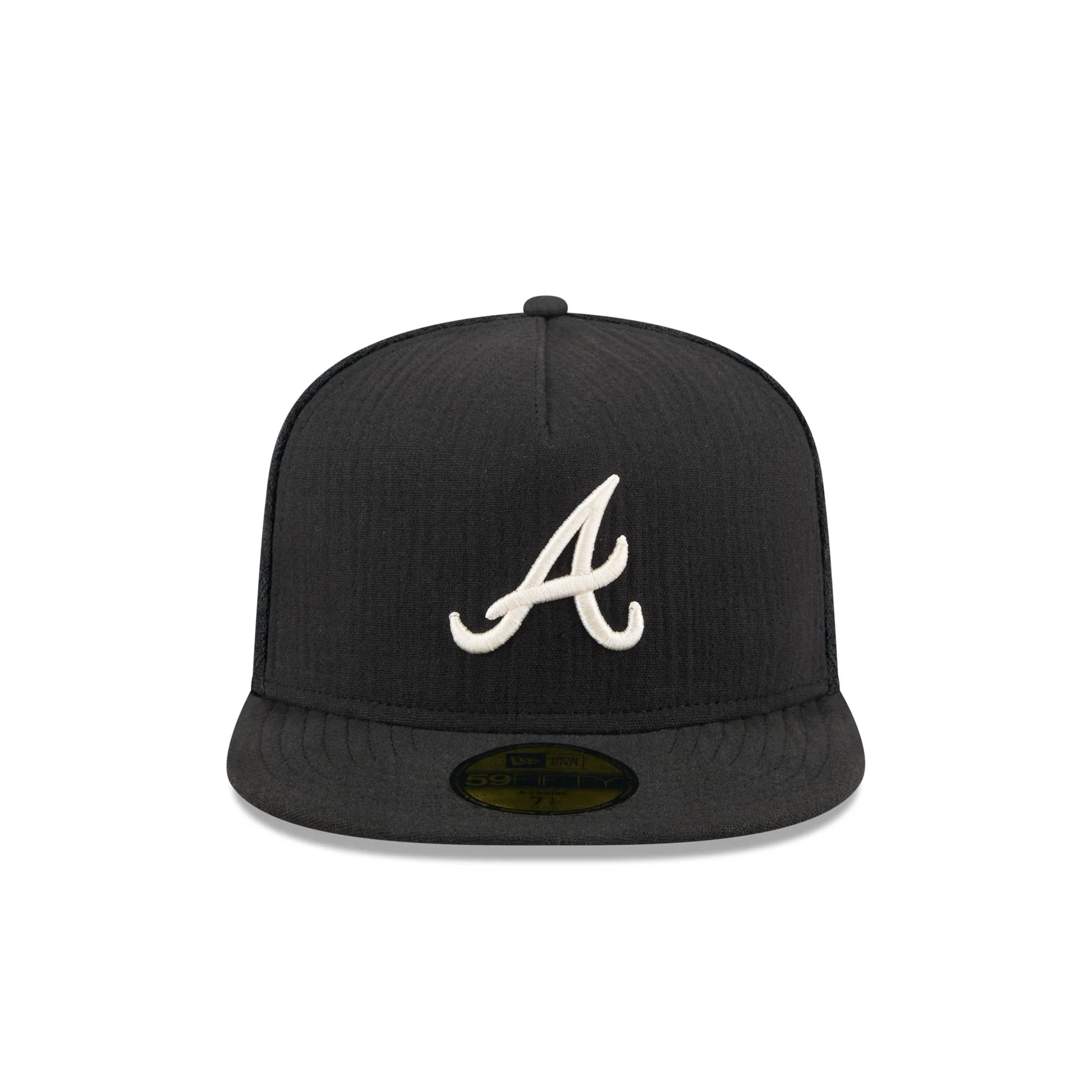 Atlanta Braves Black Mesh 59FIFTY A-Frame Fitted Hat