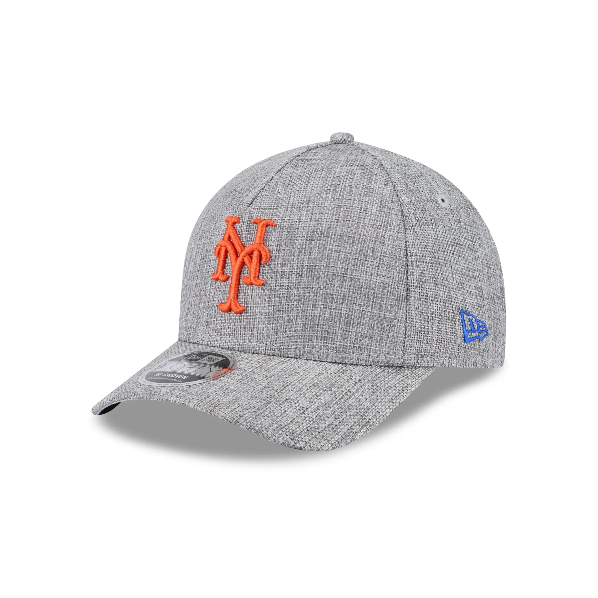 New York Mets Cotton Weave Gray 9FORTY M-Crown A-Frame Snapback Hat