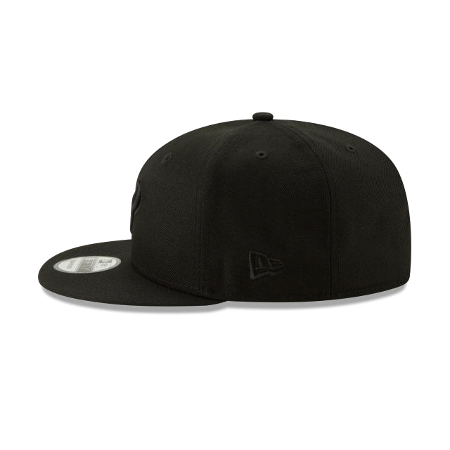 Houston Texans Basic Black On Black 9FIFTY Snapback Hat