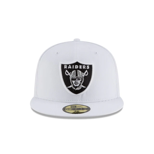 Las Vegas Raiders White 59FIFTY Fitted Hat