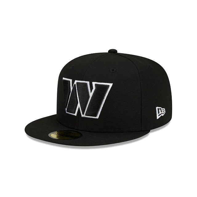 Washington Commanders Black and White 59FIFTY Fitted Hat