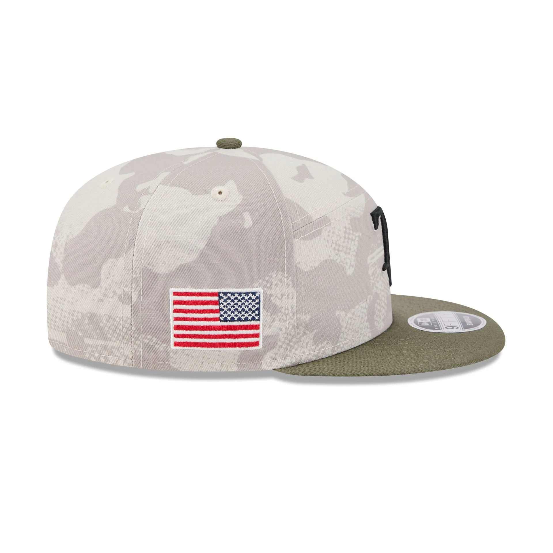 Tampa Bay Rays Armed Forces Day 2025 Split Panel 9FIFTY Snapback Hat