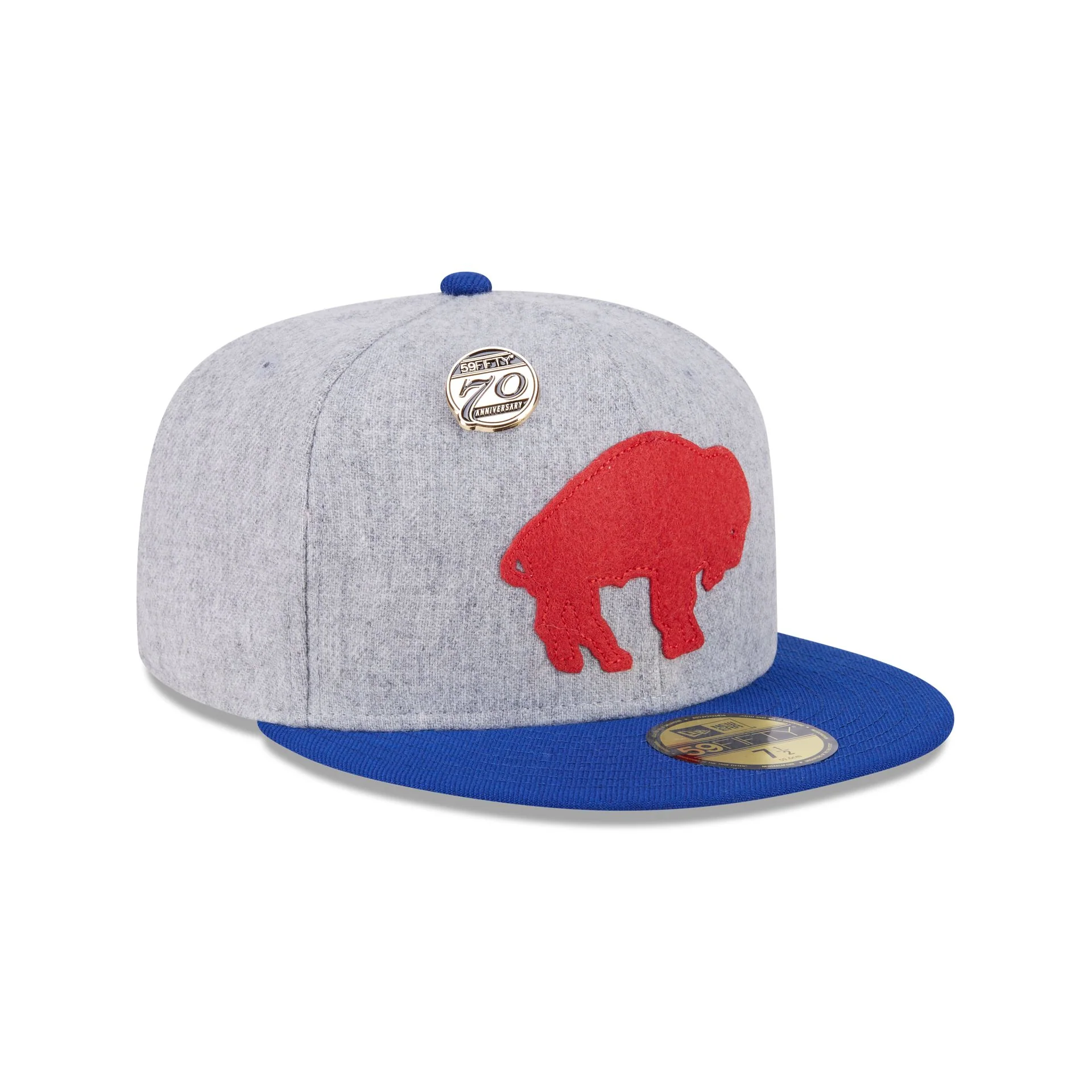 Buffalo Bills 70th Anniversary Gray 59FIFTY Fitted Hat