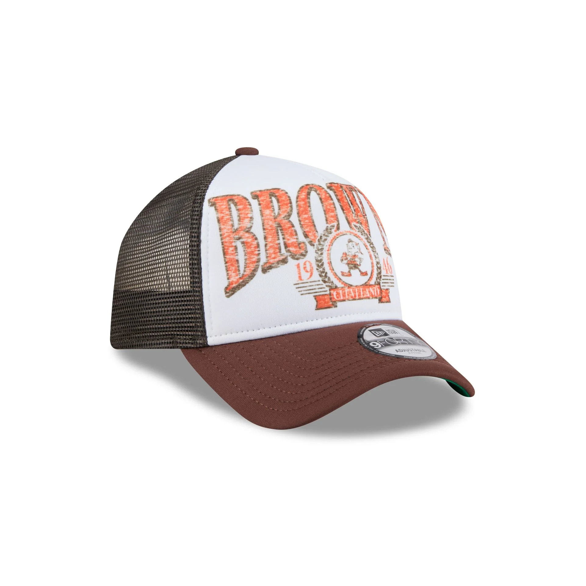 Cleveland Browns Distressed 9FORTY A-Frame Trucker Hat