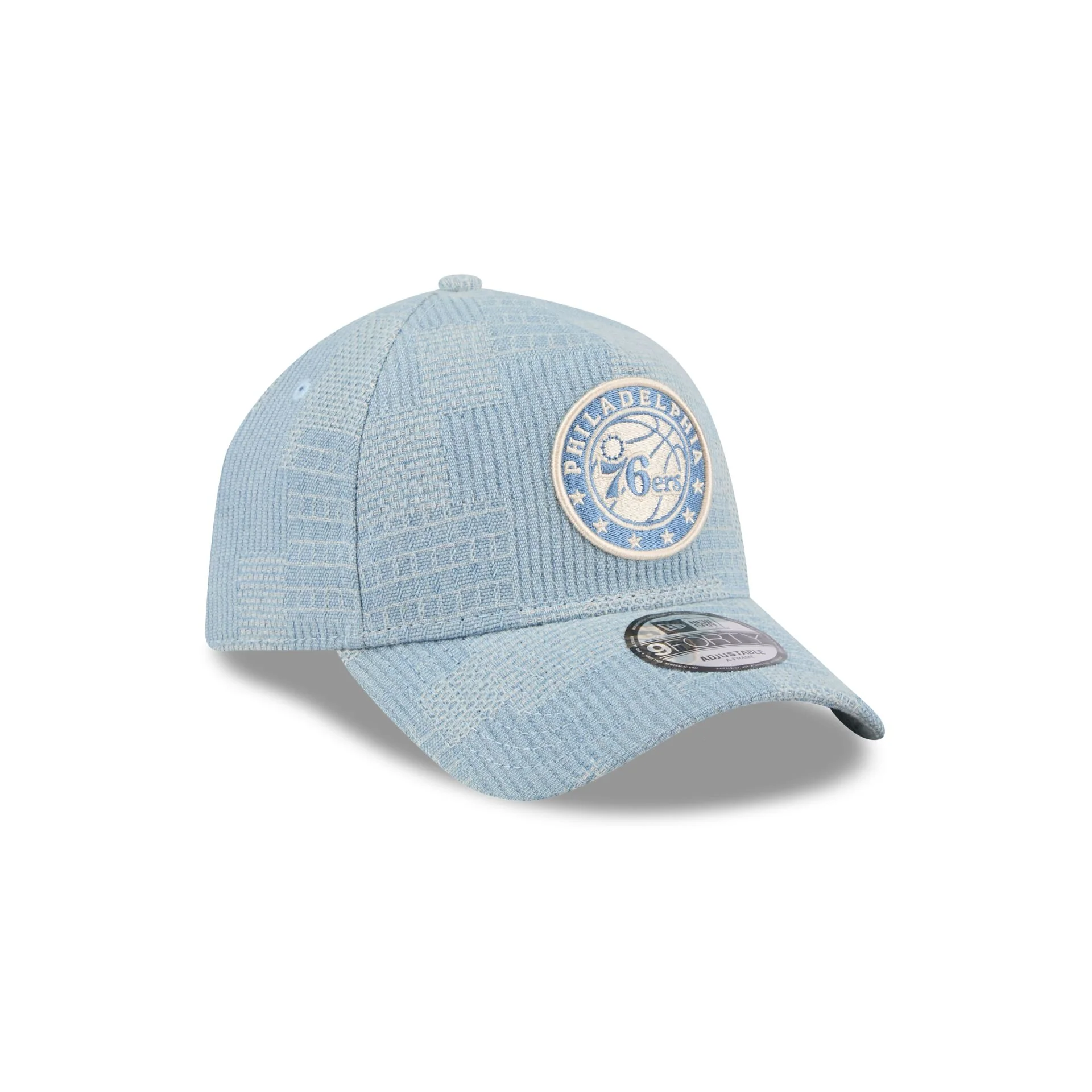 Philadelphia 76ers Logo Essentials Denim 9FORTY A-Frame Snapback Hat