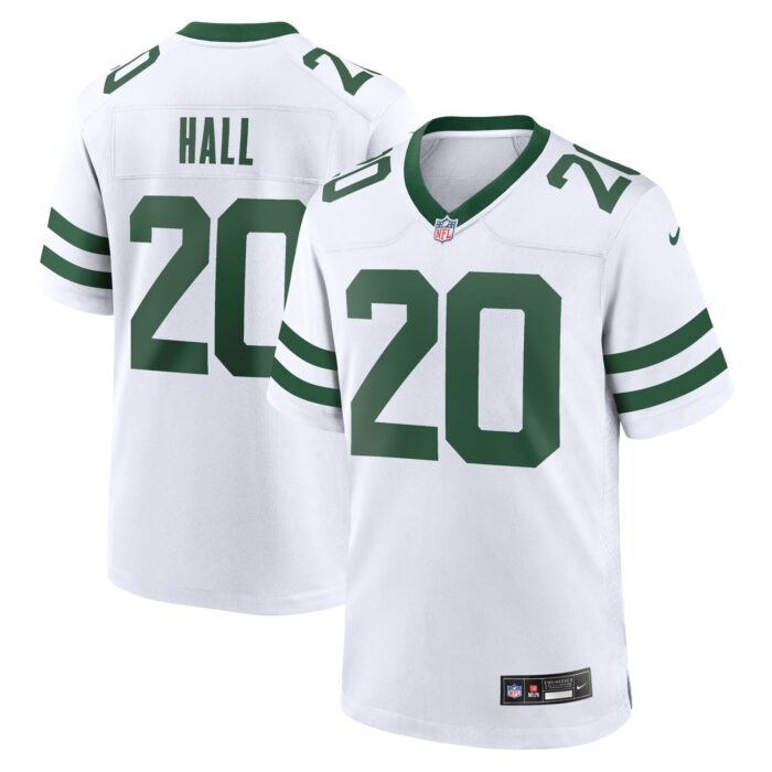 Men’s New York Jets Breece Hall Nike Legacy White Game Jersey