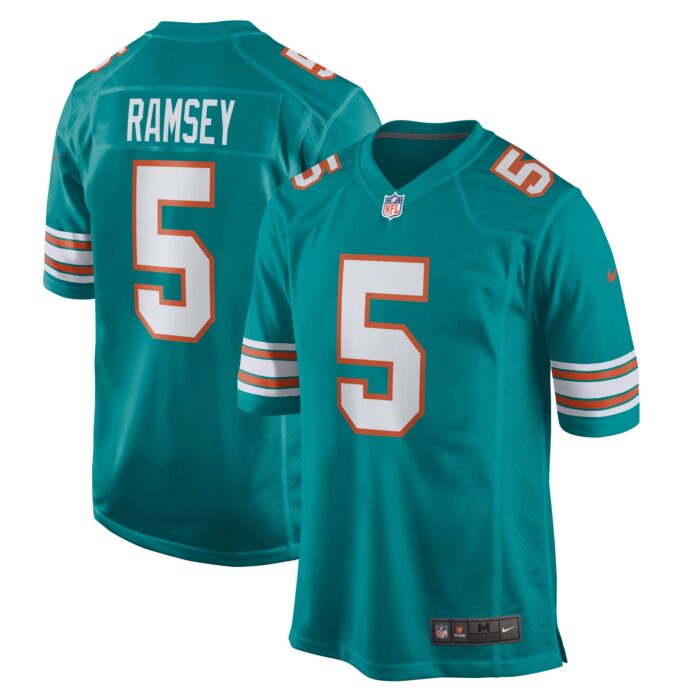 Men’s Miami Dolphins Jalen Ramsey Nike Aqua Alternate Game Jersey