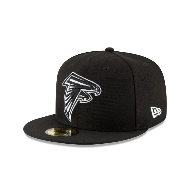 Atlanta Falcons Black & White 59FIFTY Fitted Hat