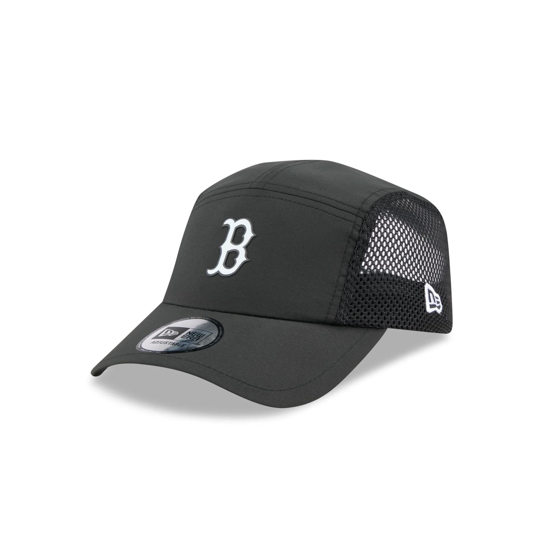 Boston Red Sox Black Poly Runner Adjustable Hat