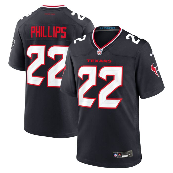 Men’s Houston Texans Jacob Phillips Nike Navy Game Jersey