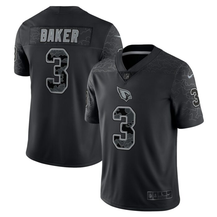Men’s Arizona Cardinals Budda Baker Nike Black RFLCTV Limited Jersey