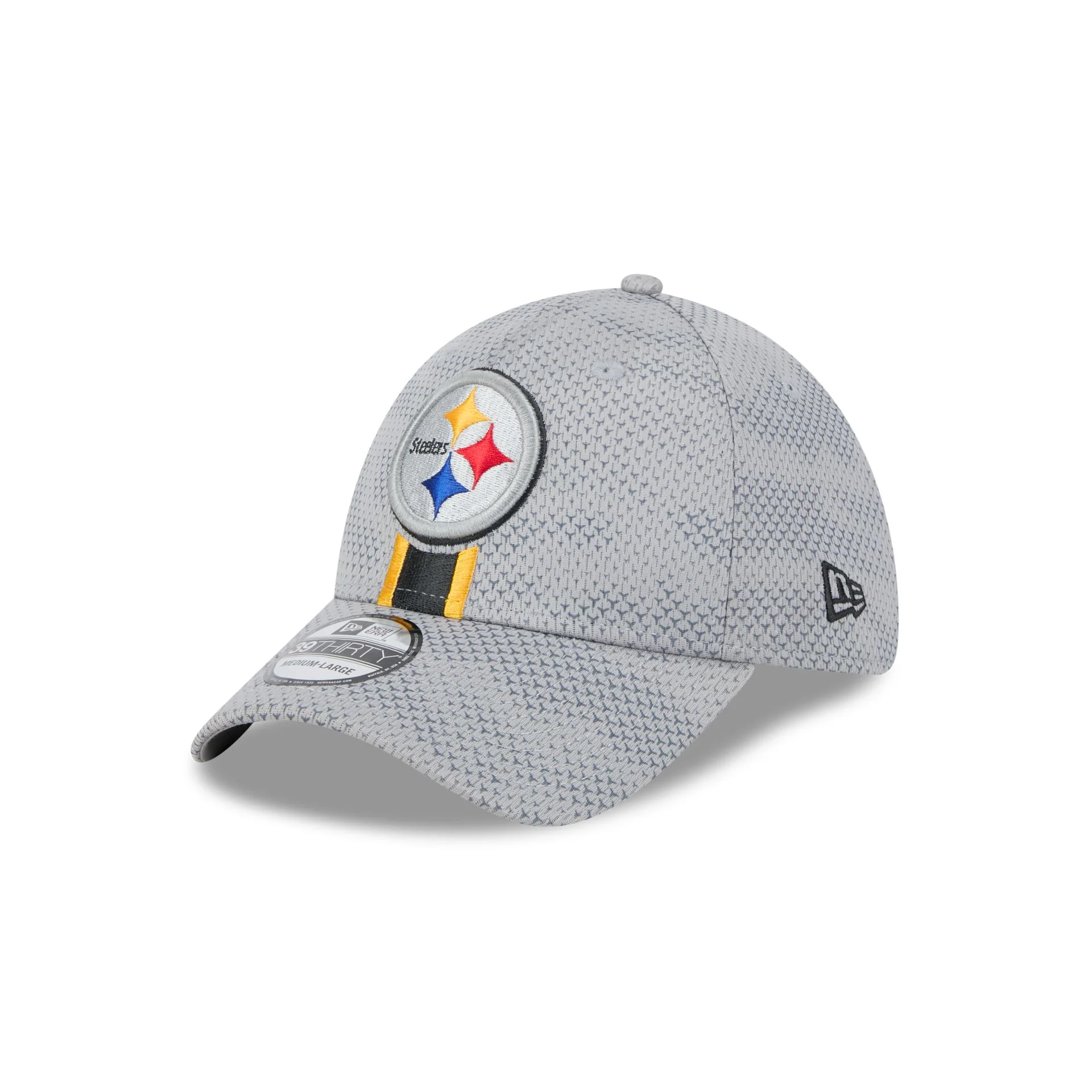 Pittsburgh Steelers 2024 Sideline Gray 39THIRTY Stretch Fit Hat