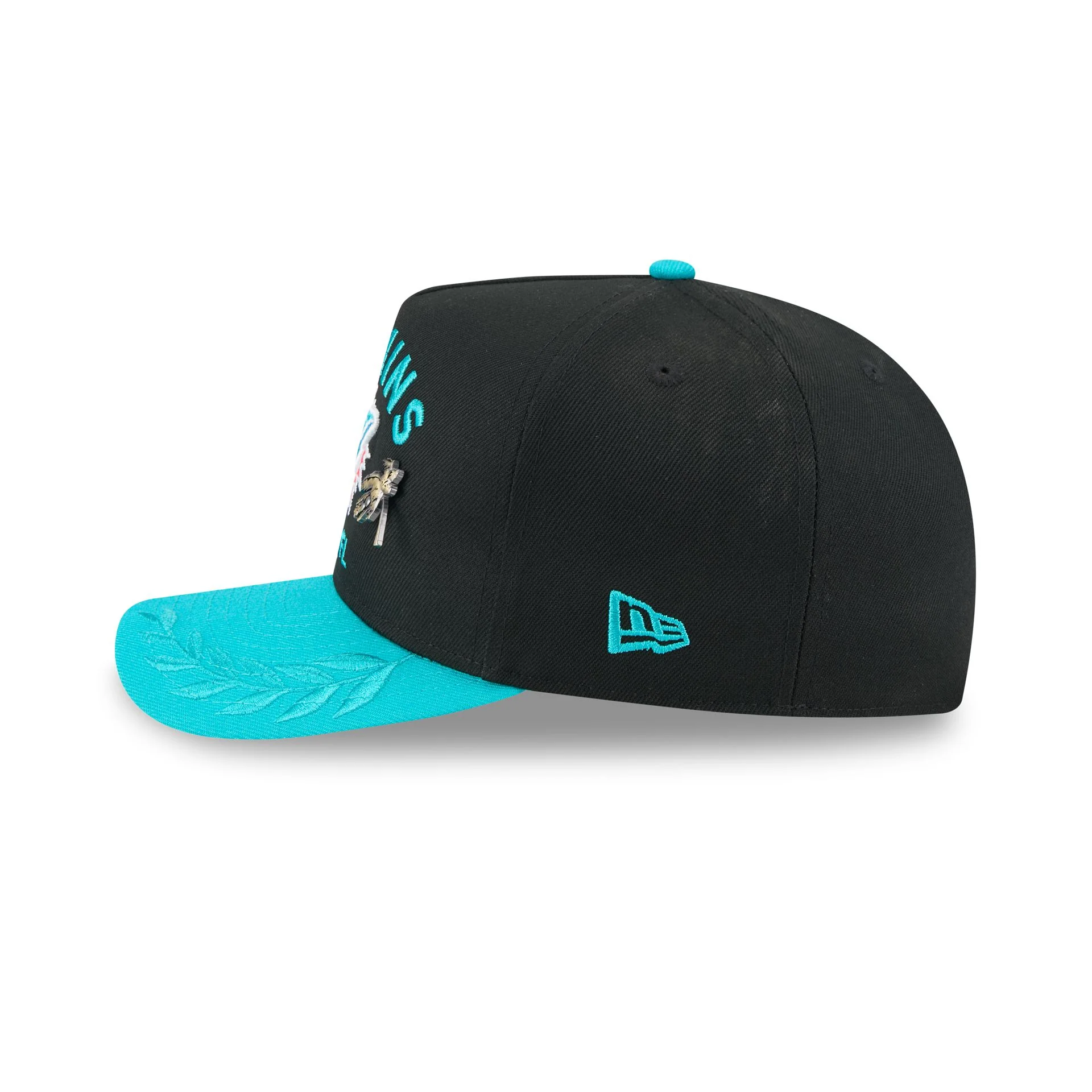 Miami Dolphins 2025 Draft Black 59FIFTY A-Frame Fitted Hat