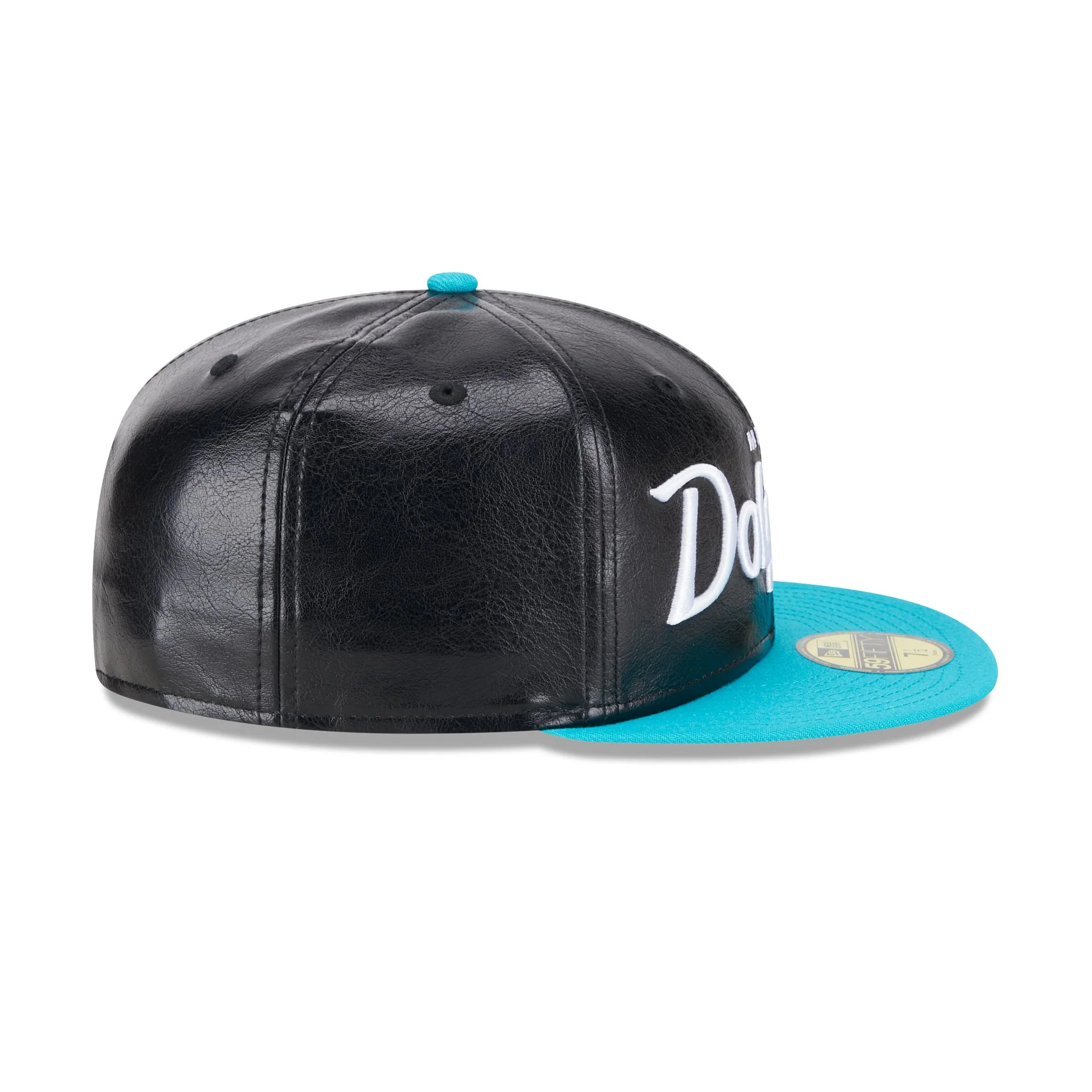 Miami Dolphins Faux Leather Crown 59FIFTY Fitted Hat
