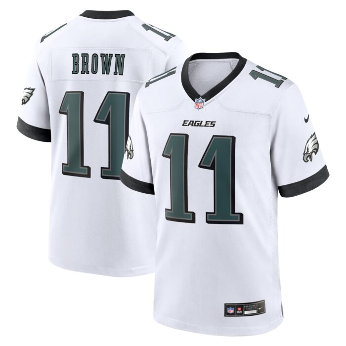 Men’s Philadelphia Eagles A.J. Brown Nike White White Game Jersey