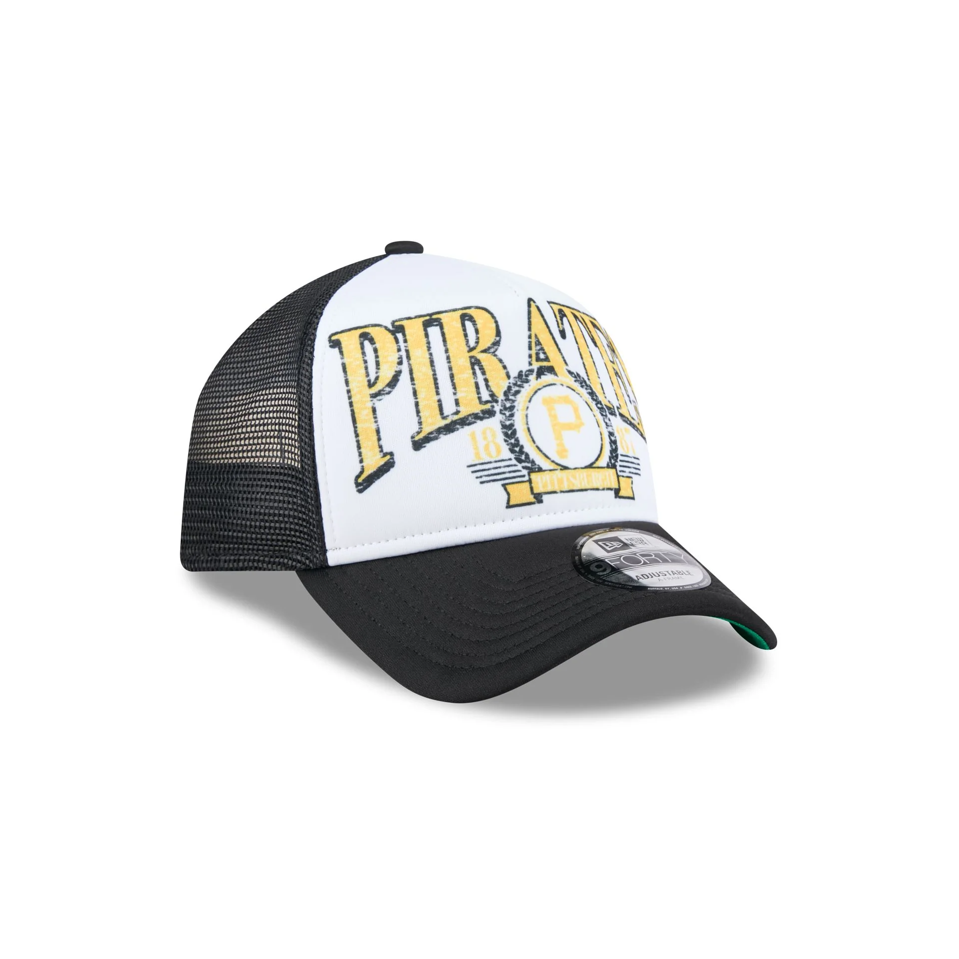 Pittsburgh Pirates Distressed 9FORTY A-Frame Trucker Hat