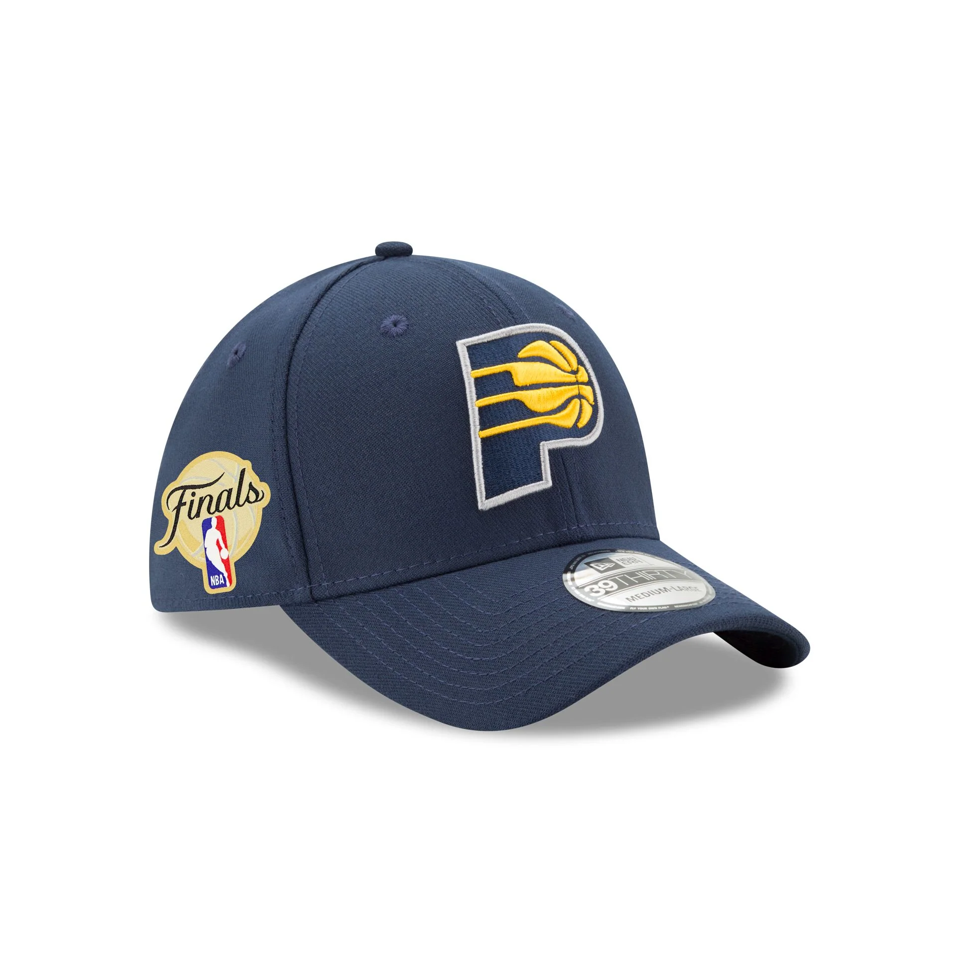 Indiana Pacers 2025 NBA Finals Sidepatch 39THIRTY Stretch Fit Hat