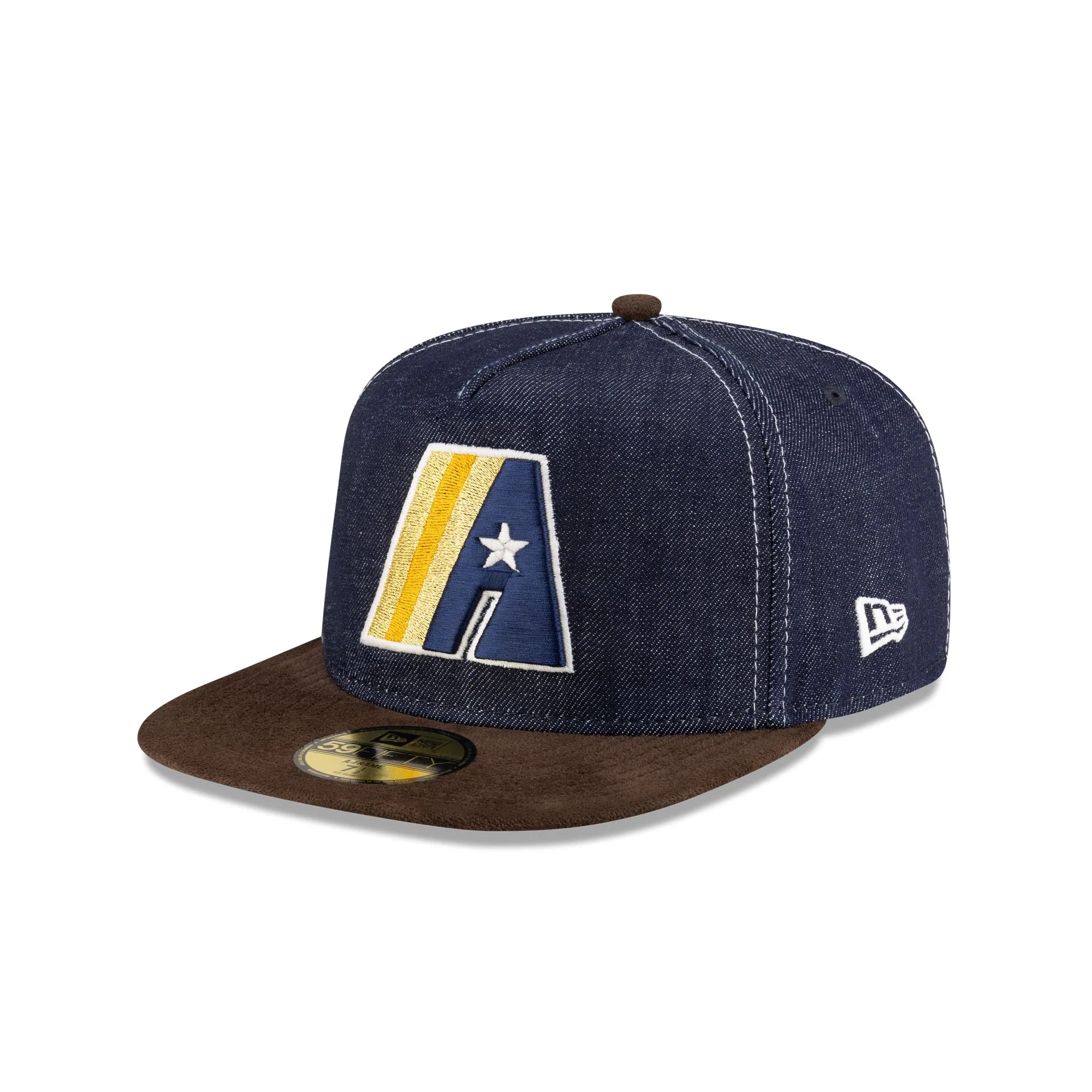 Houston Astros Houston Pack Denim Cooperstown Logo 59FIFTY A-Frame Fitted Hat