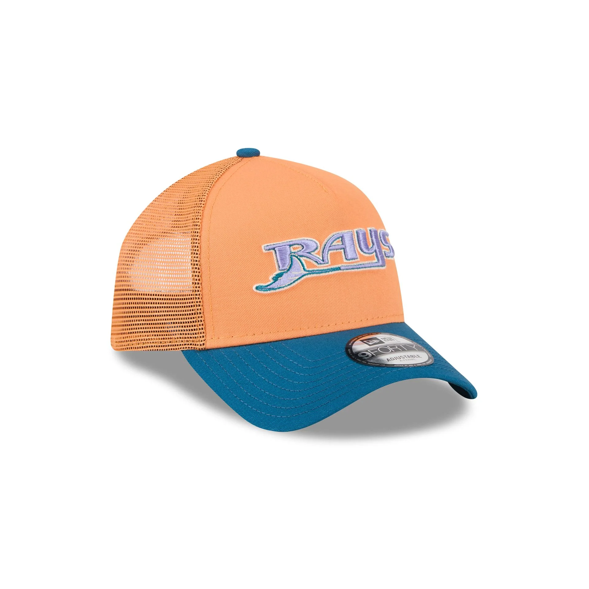 Tampa Bay Rays Orange Glaze 9FORTY A-Frame Trucker Hat